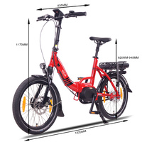 Image of NCM Paris Max N8R Folding E-Bike, 36V 14Ah 540Wh Battery [Gloss Red 20]