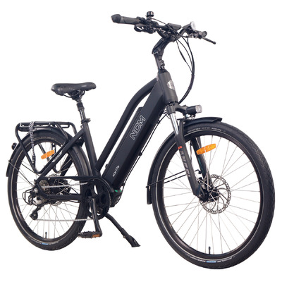 Image of NCM T7s Step Thru Trekking E-Bike, 250W, 48V 19Ah 912Wh Battery [Matt Black 26"]