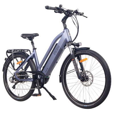 Image of NCM T7S Step Thru Trekking E-Bike, 250W-500W, 48V 19Ah 912Wh Battery [Lavender Blue 26"]