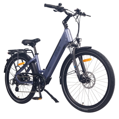 Image of NCM T3S Step-Thru Trekking E-Bike, 250W-500W, 48V 12Ah 576Wh Battery, Hydraulic Brake [Lavender Blue 26"]