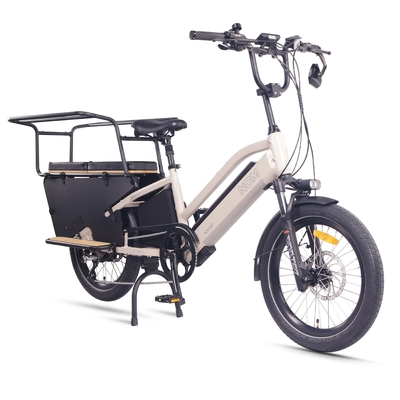 Image of NCM CG7 Step Thru Cargo E-Bike, 250W-500W, 48V 19Ah 912Wh Battery, Hydraulic Brakes [Sand 20"]