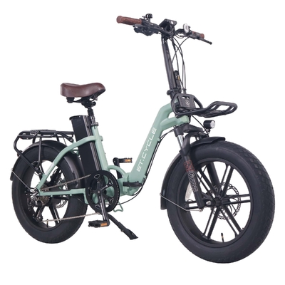 Image of ET.Cycle F1000 Folding E-Bike, 250W, 48V 21Ah, 1008Wh, Hydraulic Brakes [Sage Green 20"]