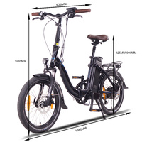 Image of NCM Paris Folding E-Bike, 250W, 36V 15Ah 540Wh Battery [Dark Blue 20"]