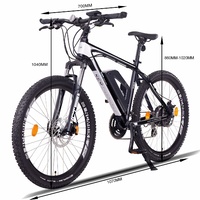 Image of NCM Prague Electric Mountain Bike, E-Bike, E-MTB, 250W-500W, 36V 13Ah 468Wh Battery [Black 26]