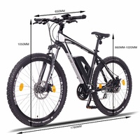 Image of NCM Prague Electric Mountain Bike, E-Bike, E-MTB, 250W, 36V 13Ah 468Wh Battery [Black 27.5]