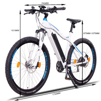 Image of NCM Moscow Plus Electric Mountain Bike, E-Bike, 250W-500W, E-MTB, 48V 16Ah 768Wh Battery [White 27.5]