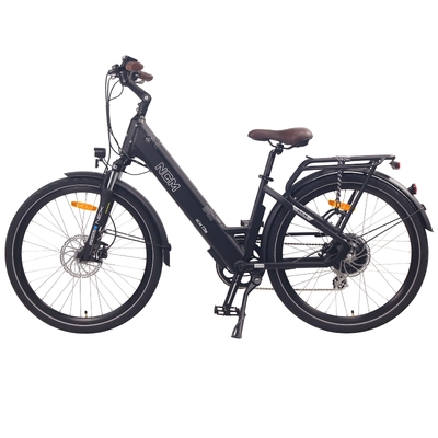 Image of NCM T3S Step-Thru Trekking E-Bike, 250W-500W, 48V 12Ah 576Wh Battery, Hydraulic Brake [Matt Black 26"]