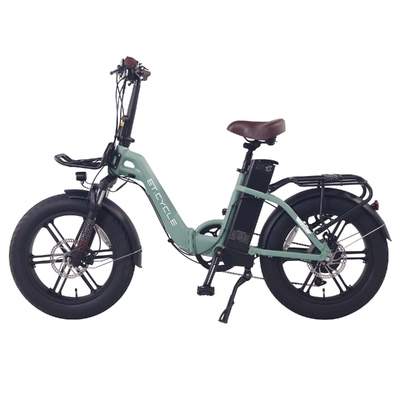 Image of ET.Cycle F1000 Folding E-Bike, 250W, 48V 21Ah, 1008Wh, Hydraulic Brakes [Sage Green 20"]