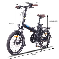 Image of NCM London Folding E-Bike, 250W, 36V 15Ah 540Wh Battery [Matt Black 20"]