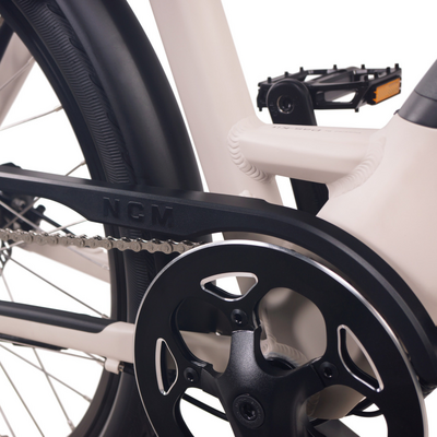 Image of NCM T3S Step-Thru Trekking E-Bike, 250W-500W, 48V 12Ah 576Wh Battery [Sand 26"]
