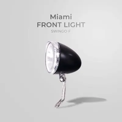 Spanninga Swingo-F, Front Light, Black for NCM Miami