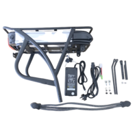 DEHAWK R2-3615H E-Bike Battery Kit, Bicycle Carrier Conversion kit incl. Charger, Silver/Black