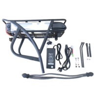 DEHAWK R2-3615H E-Bike Battery Kit, Bicycle Carrier Conversion kit incl. Charger, [Silver/Black]