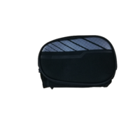Top Bar Phone Bag, velcro attach Large 19/H11/W5cm, Black, 2 main pockets. 1 phone pocket w/clear PVC.