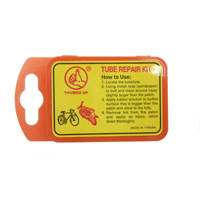 PUNCTURE REPAIR KIT (Individual item) inc rubber solution, valve rubber, metal rasp and 5 patches