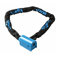 Lock with Blue Highlights, Key lock Chain 5mm w/cover 1000mm, LUMA No1 lock brand in Spain