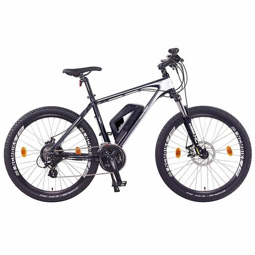 NCM Prague Electric Mountain Bike, E-Bike, E-MTB, 250W, 36V 13Ah 468Wh Battery [Black 27.5]