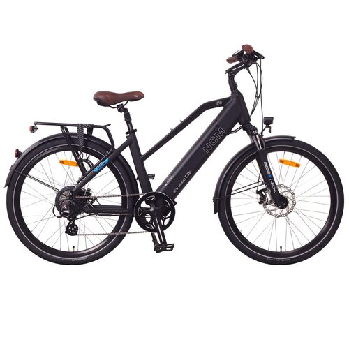 NCM T3S Step-Thru Trekking E-Bike, City Electric Bike, 250W, 48V 12Ah 576Wh Battery [Black 26"]