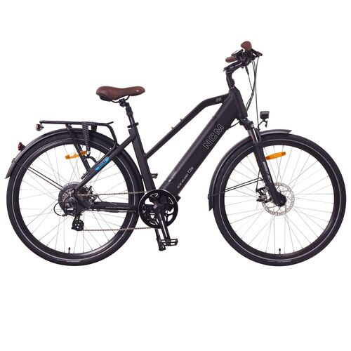 NCM T3S Step-Thru Trekking E-Bike, City-Bike, 250W-500W, 48V 12Ah 576Wh Battery [Black 28"]