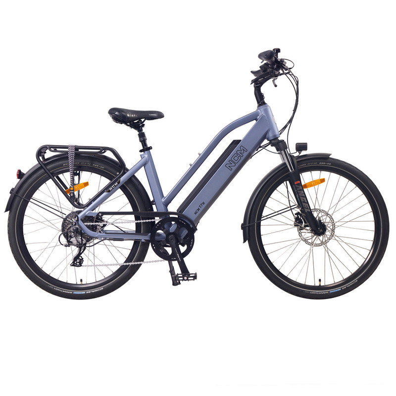 NCM T7S Step Thru Trekking E-Bike, 250W-500W, 48V 19Ah 912Wh Battery [Lavender Blue 26"]