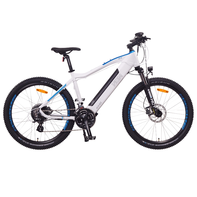 NCM M3 Electric Mountain Bike, 250W E-MTB, 48V 12Ah, 576Wh Battery, Hydraulic Brakes [White 27.5"]