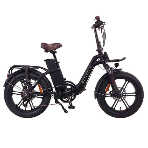ET-CYCLE F1000 Folding E-Bike, 48V 21 Ah, 1008Wh, Hydraulic Brakes [Matt Black]