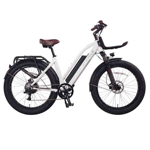 ET.Cycle T720 Step-Thru Fat Trekking E-Bike, 250W-750W, 48V 15Ah 720Wh Battery [Matt White 26"]