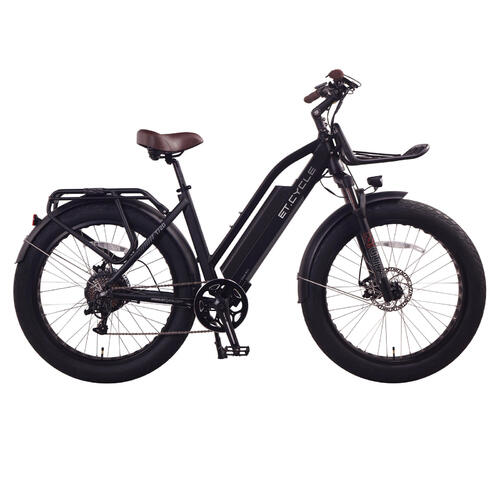 ET.Cycle T720 Step-Thru Fat Trekking E-Bike, 70Nm Torque, 48V 15Ah 720Wh Battery [Matt Black 26"]