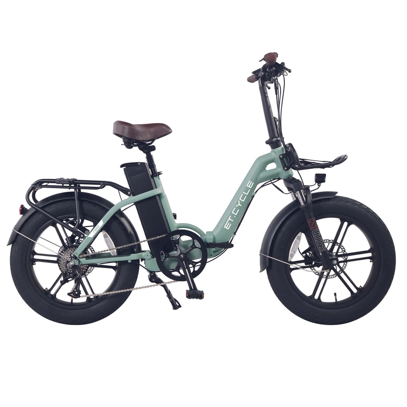 ET.Cycle F1000 Folding E-Bike, 250W, 48V 21Ah, 1008Wh, Hydraulic Brakes [Sage Green 20"]