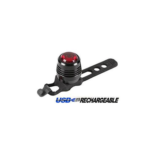 LIGHT - Rear USB Light, 3 Function, Lithium USB-Rechargeable, Six20 packaging, Alloy, BLACK