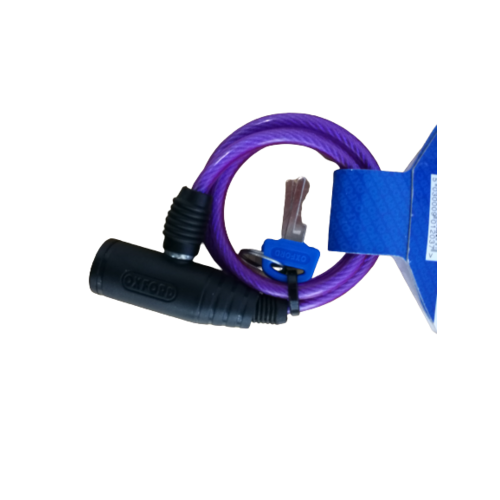 Oxford Bumper Compact Cable Lock, 600x6mm, 2 keys, Purple